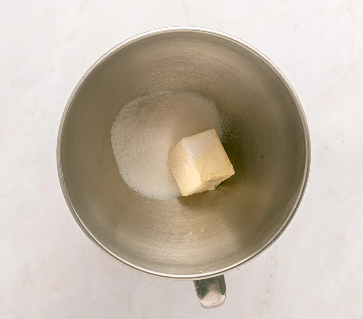 chocolate hazelnut cookies - paper and stitch 1 butter and sugar in a stainless steel bowl, ready to be mixed