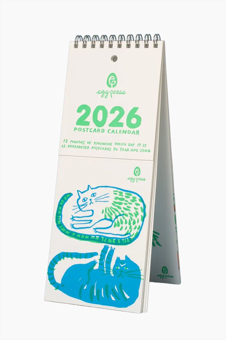 2026 letterpress postcard wall calendar from the post supply portland maine 4