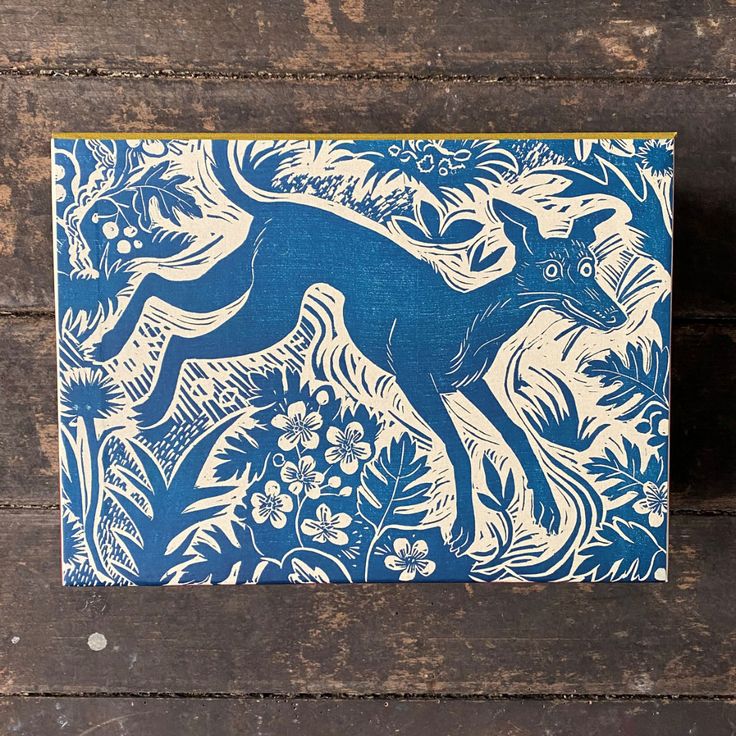 mark hearld blue whippet box file from tinsmiths 8