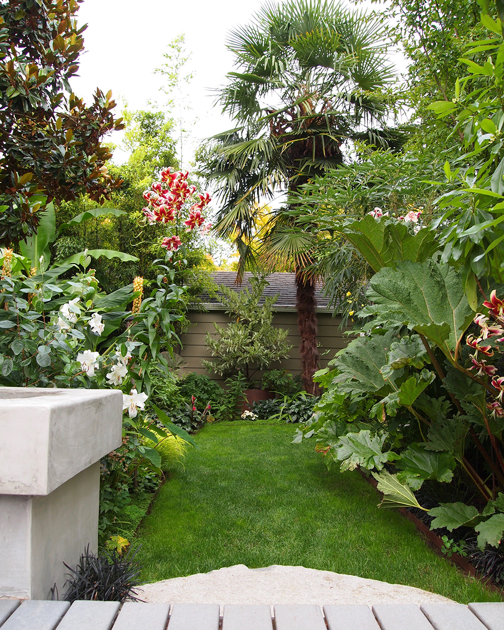 densely planted garden