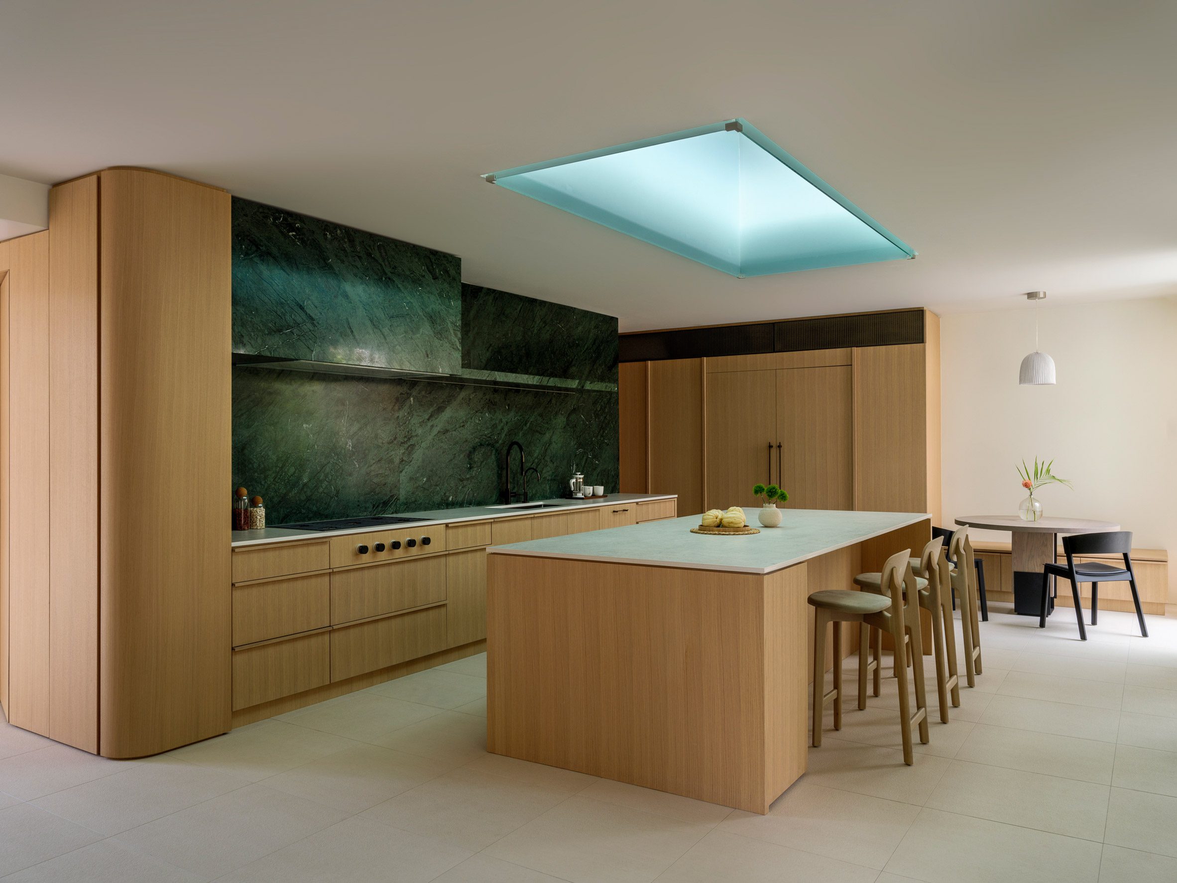 clerestory in the light-filled kitchen