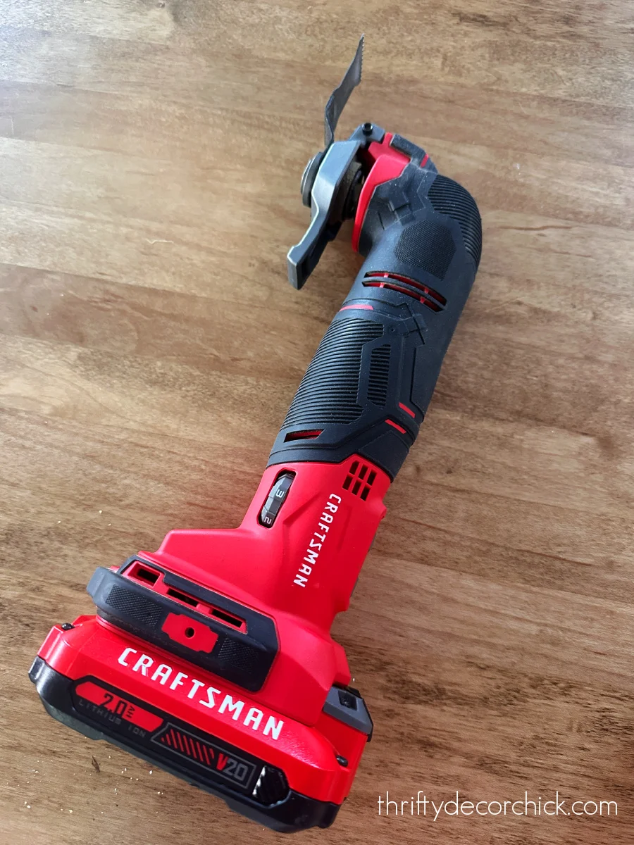 diy custom range hood with shelf and brass tipping rail | thrifty decor chick 5 oscillating tool for cutting wood