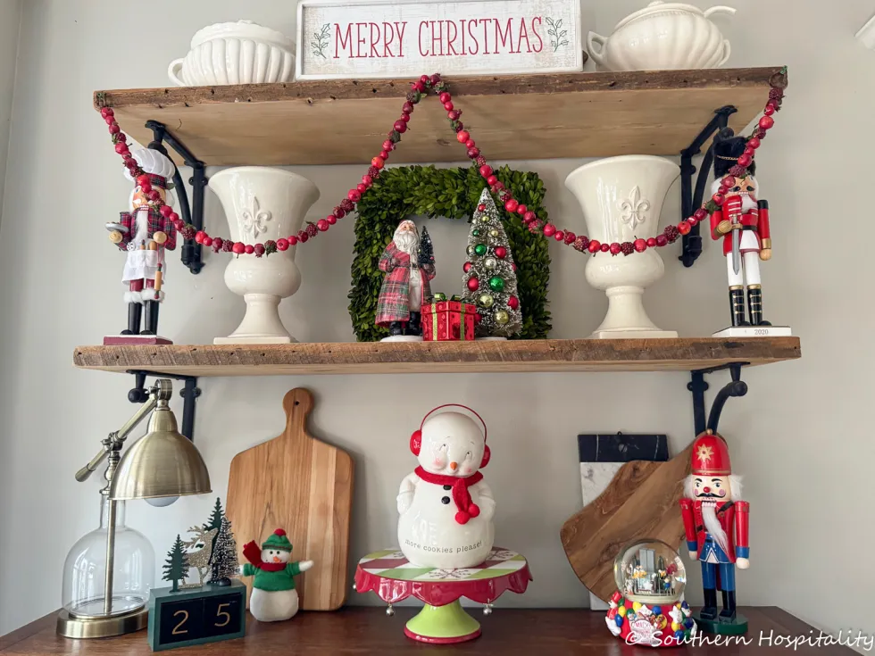 christmas mantel and kitchen - southern hospitality