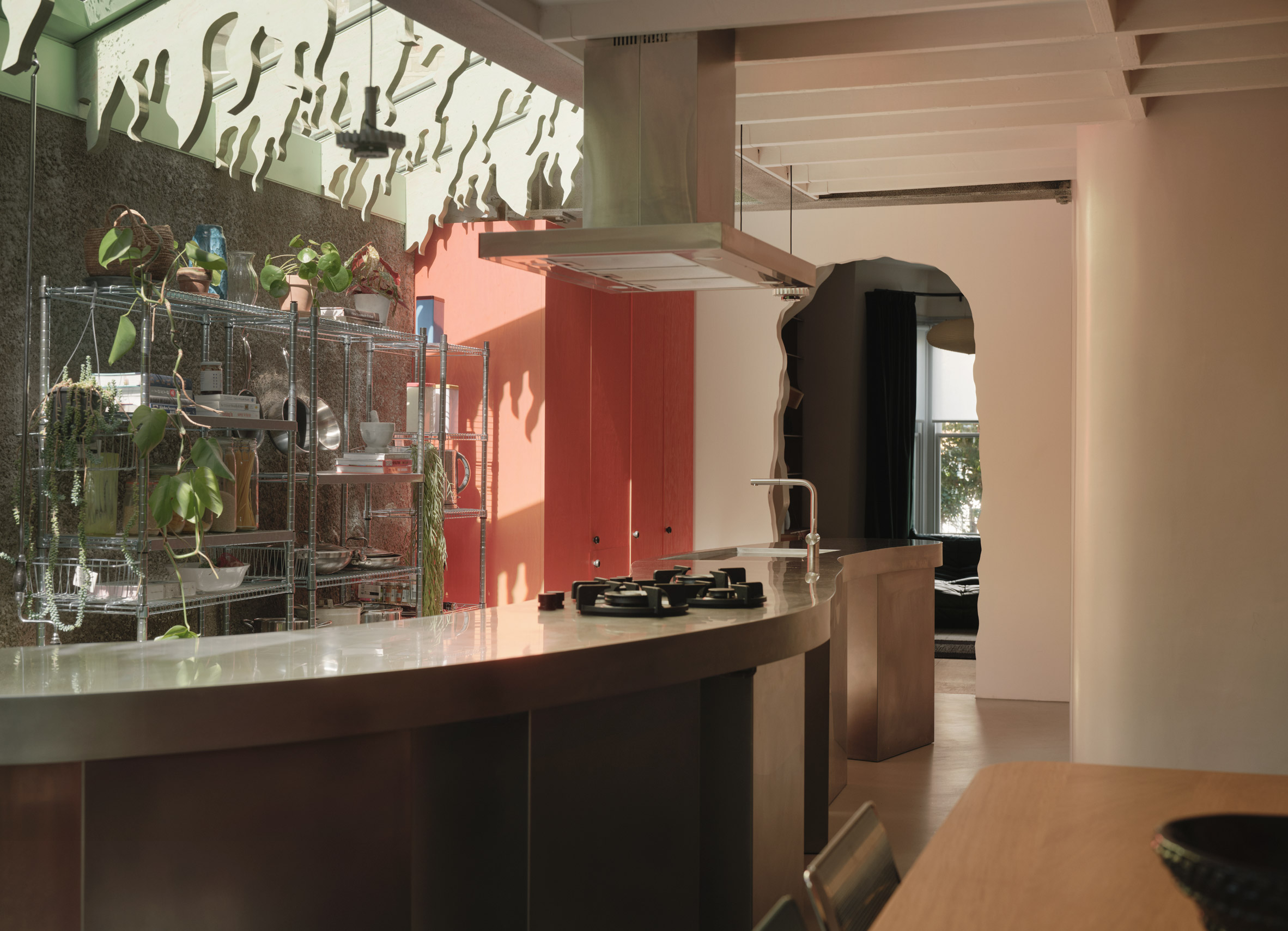 kitchen interior at house druid grove renovation by can