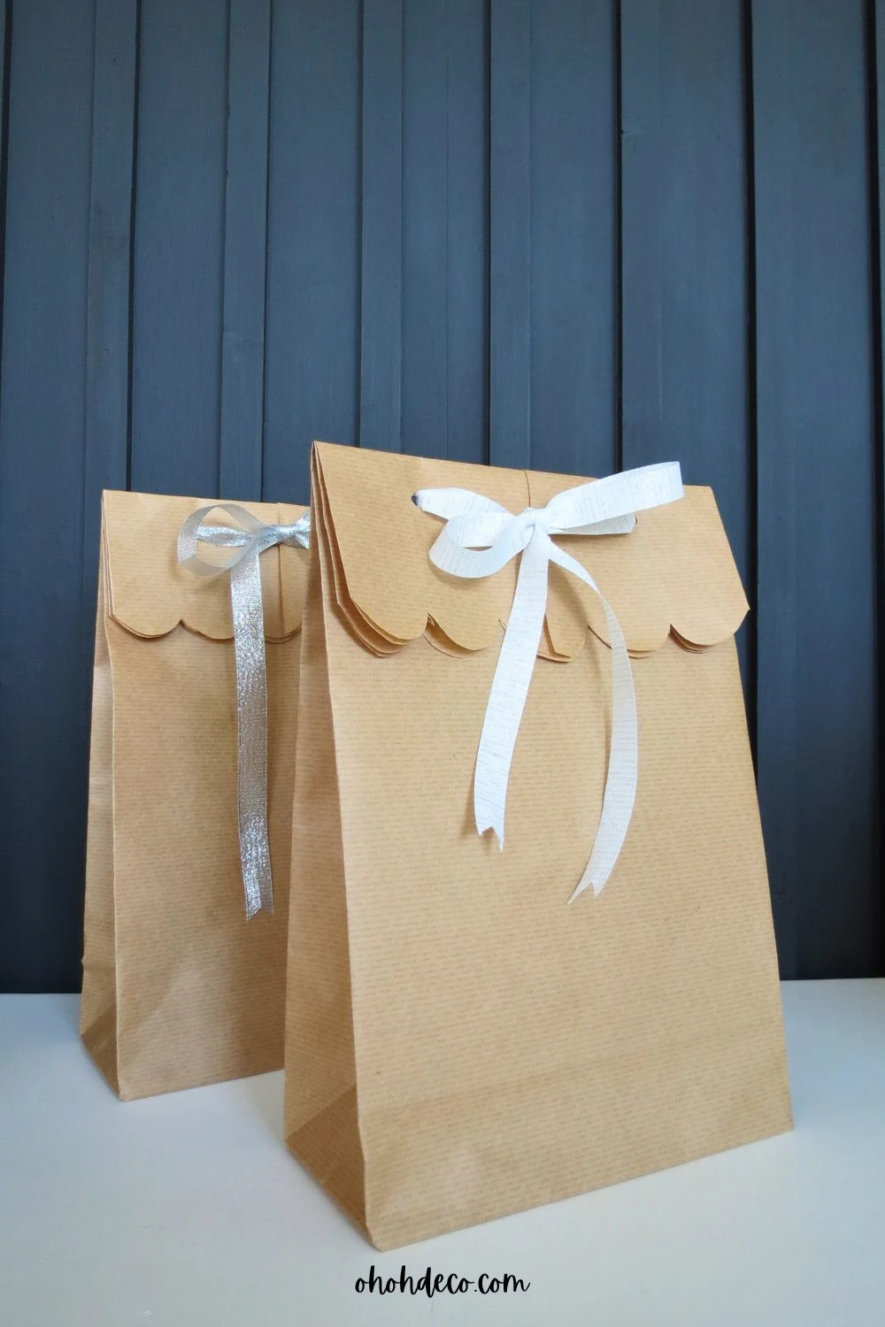 diy paper gift bag with bow