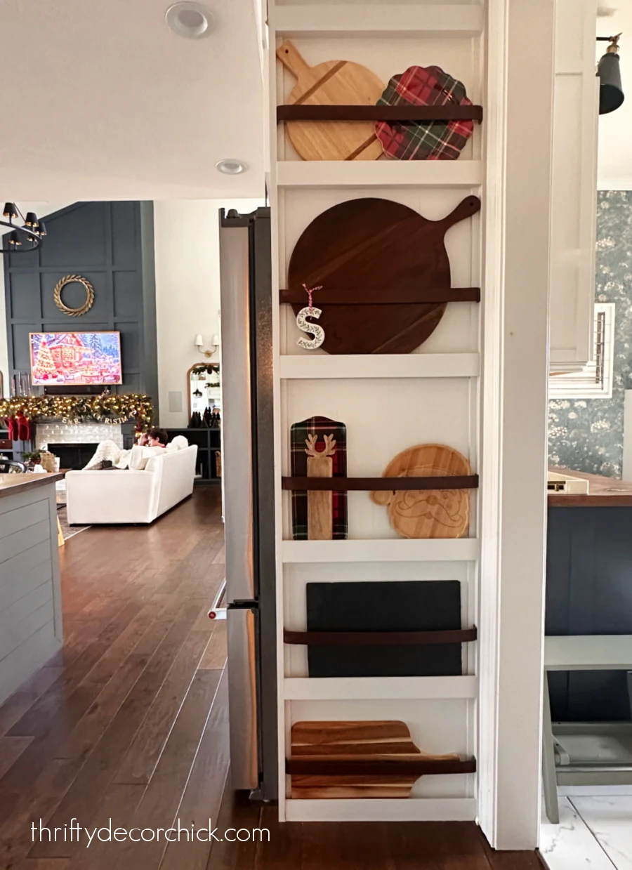 cutting board storage on refrigerator