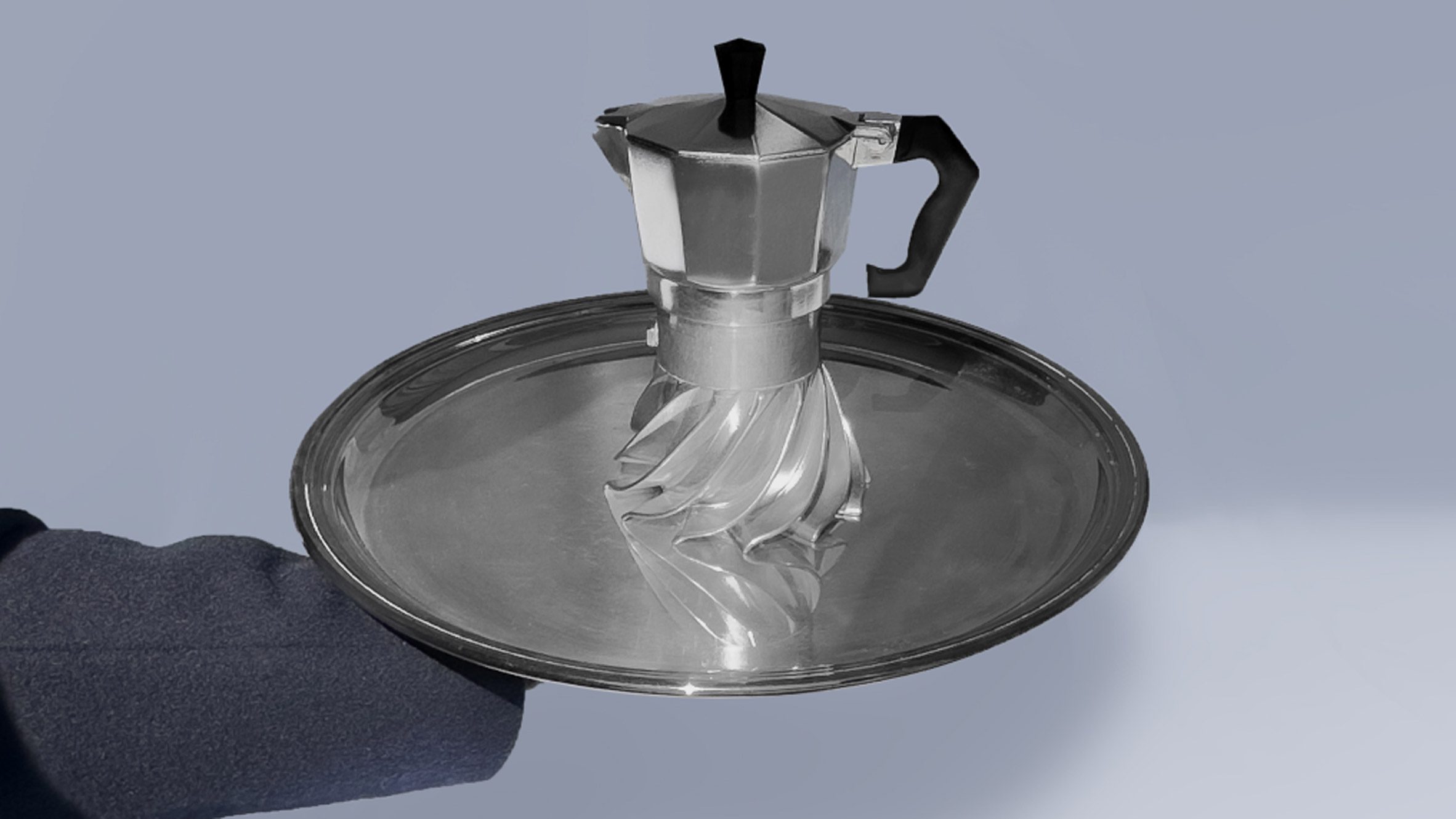 moka pot with spiral base