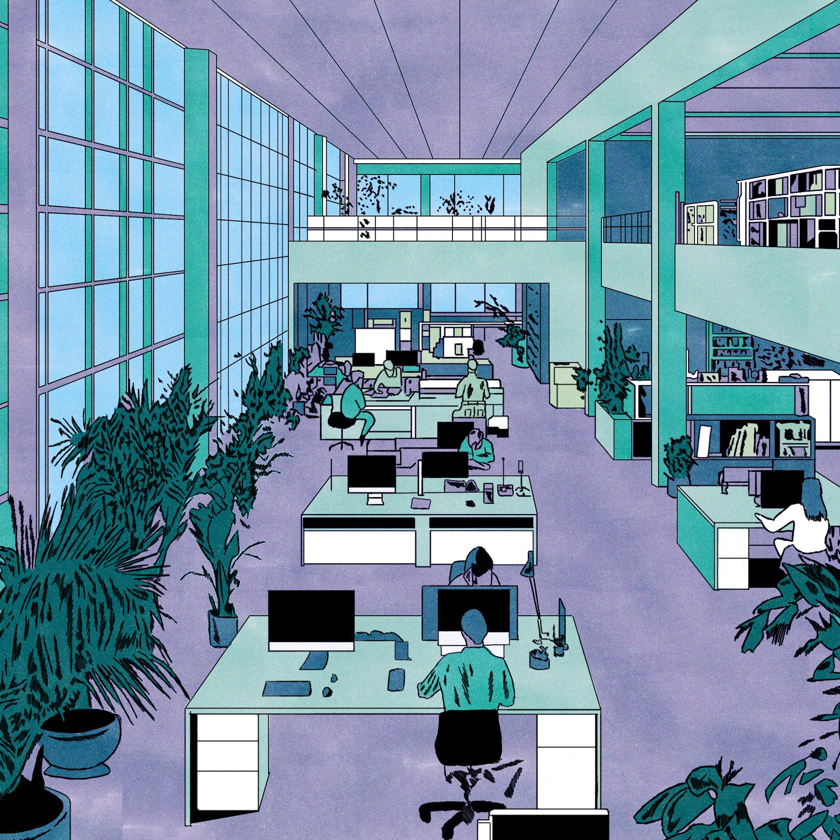 illustration of an office