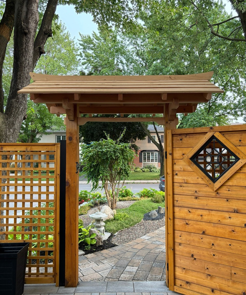 view out of garden gate