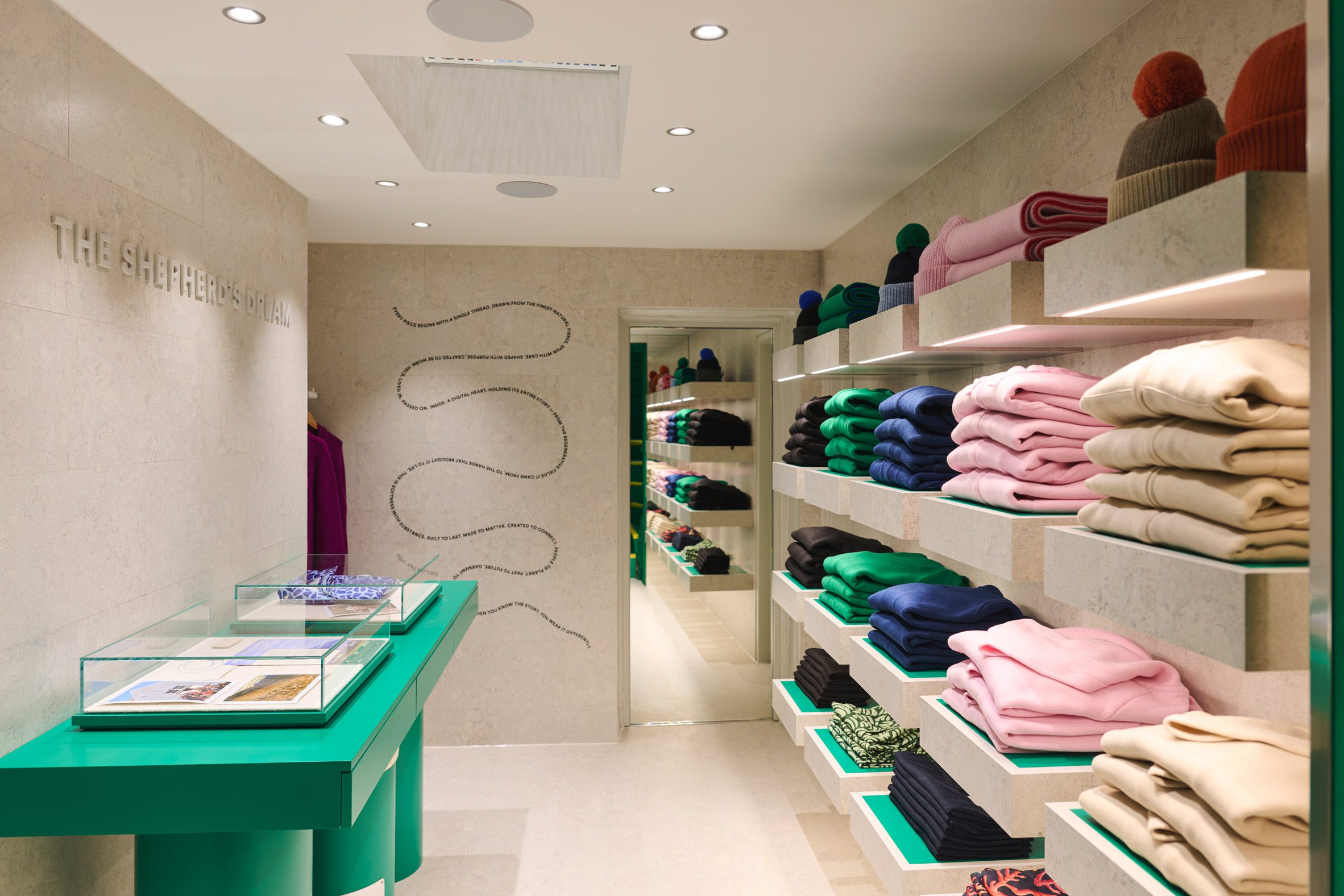 cork walls and shelves