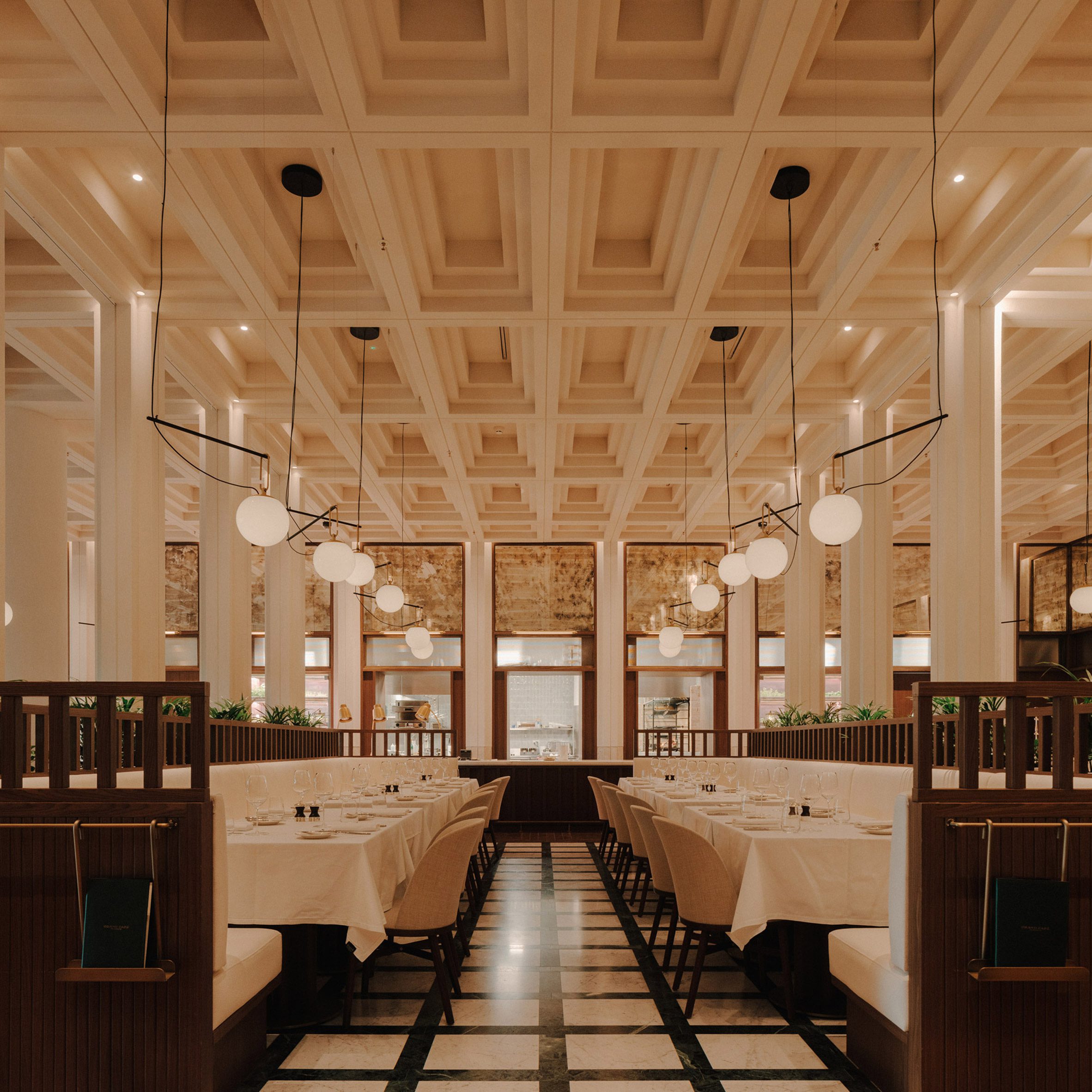 grand cafe restaurant of the telegraph hotel by neri&hu