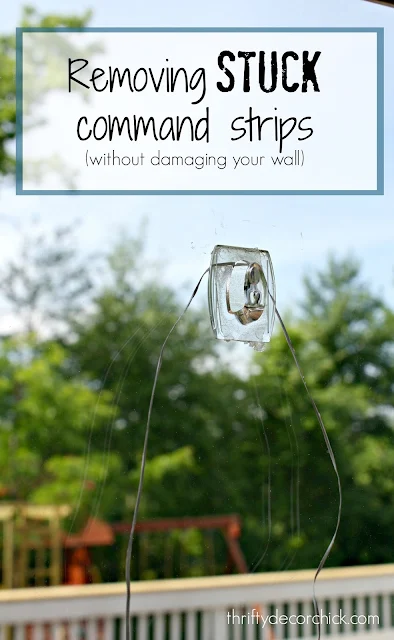 how to remove stuck command strips