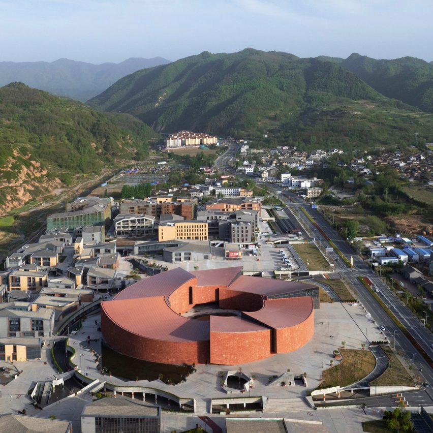maiji mountain visitor centre by zxd architects and the beijing institute of architecture and design