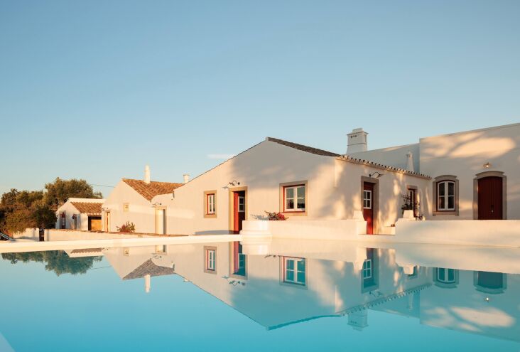 the pool stands in the footprint of what was formerly the farm