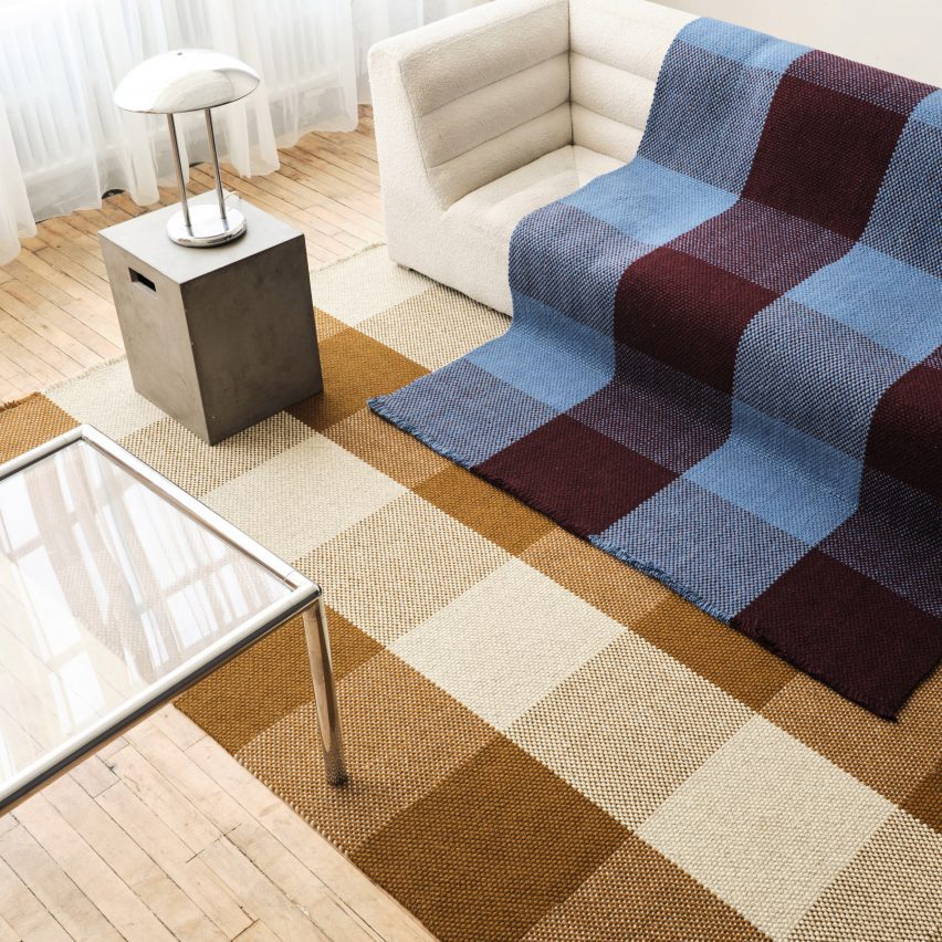 Dezeen Showroom New Releases newsletter includes tartan rugs