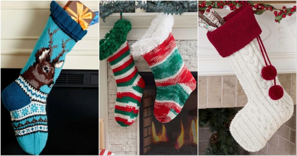 10 Christmas Stocking Free Knitting Patterns Bright Stuffs