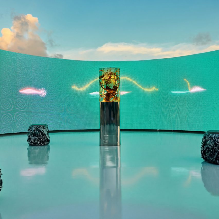 Marcin Rusak transforms plant acoustics into botanical installation for Perrier-Jouët