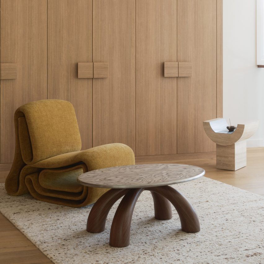 Oval coffee table by Tom Black