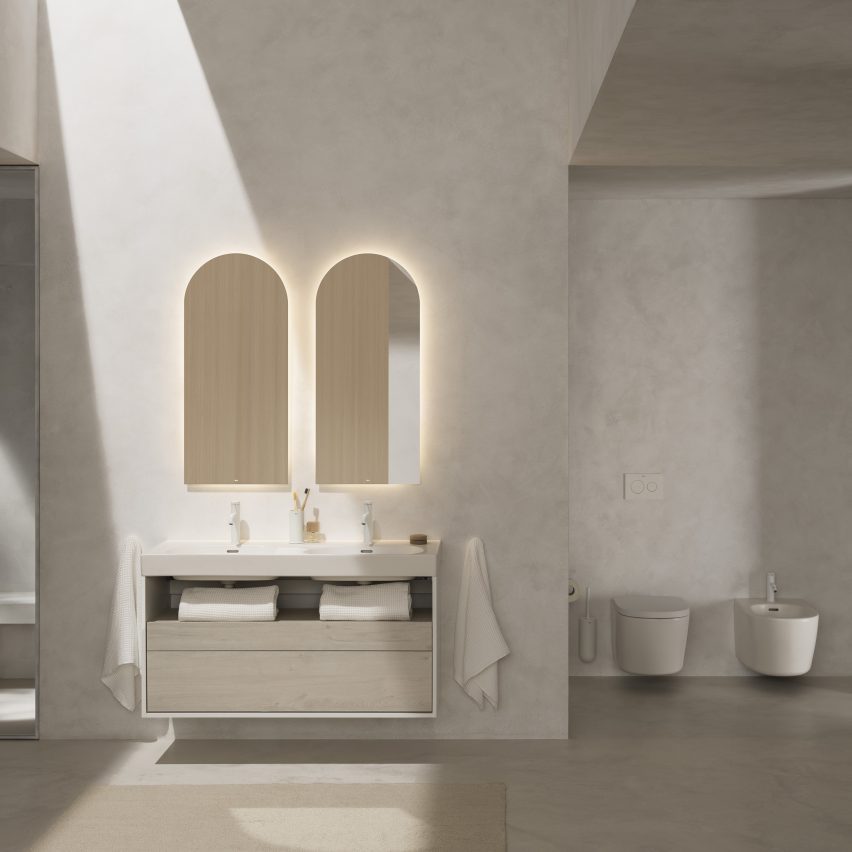 Roca lists three of its collections on Dezeen Showroom