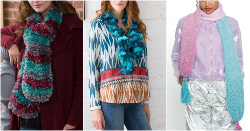 13 Scarf Free Knitting Patterns for Beginners ⋆ Bright Stuffs