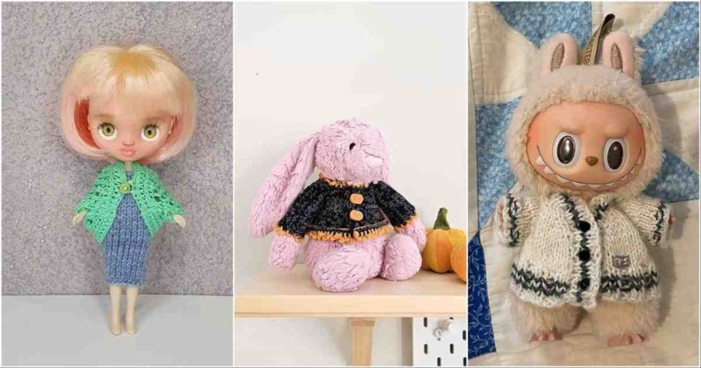 12 Toys Cardigan Free Knitting Patterns ⋆ Bright Stuffs