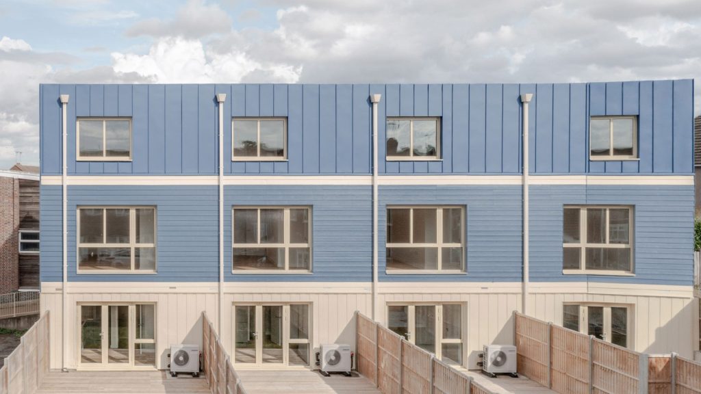 Dezeen Debate features powder-blue mews block by Office S&M