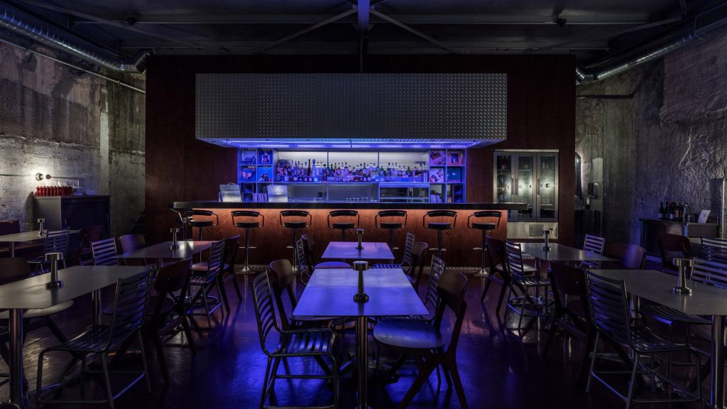 Athens industrial Voulkanizater restaurant features wheel rims