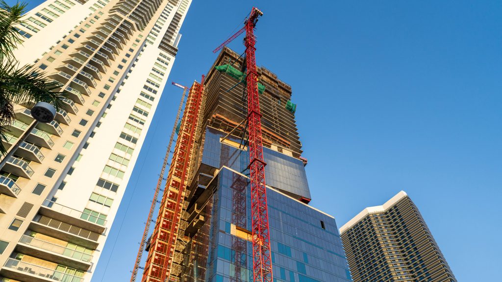 “Four out of nine” cubes completed on Miami’s first supertall skyscraper