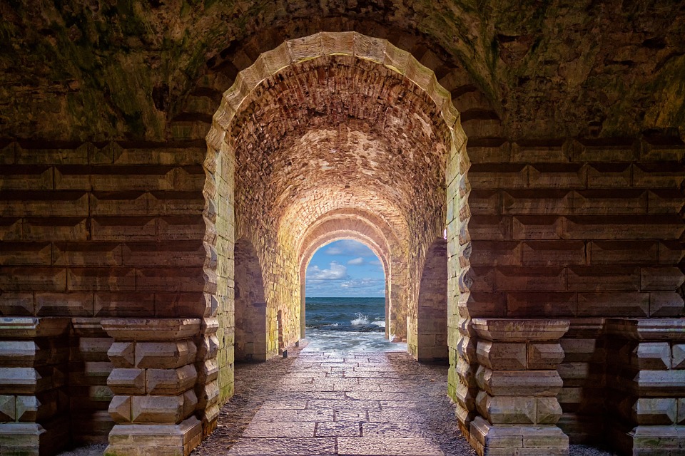 Seasonal Ritual: Autumn Leaves Drift Across Stone Paths