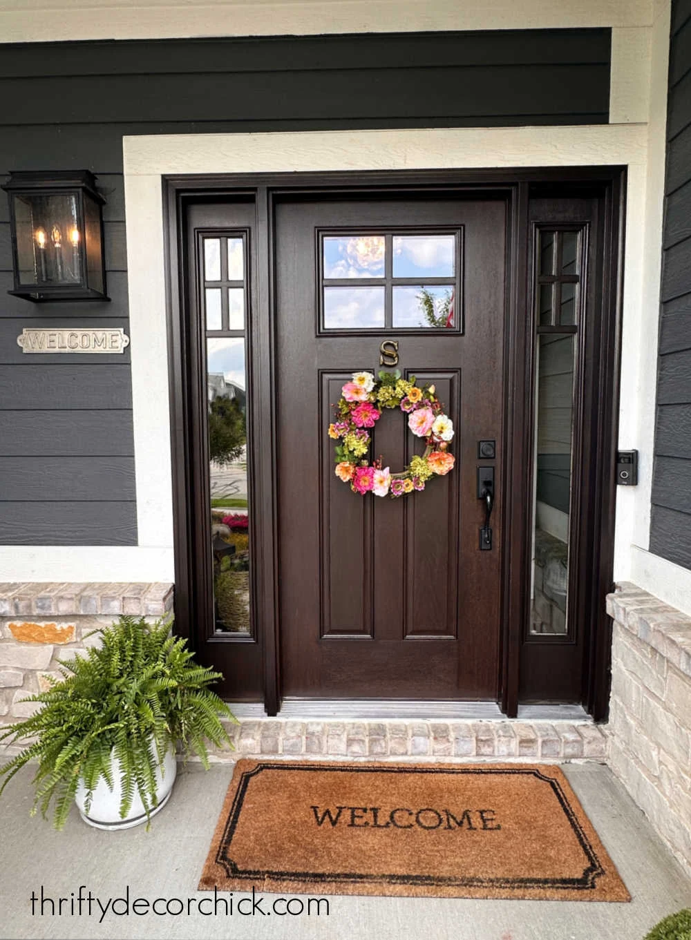 dark walnut stain front door