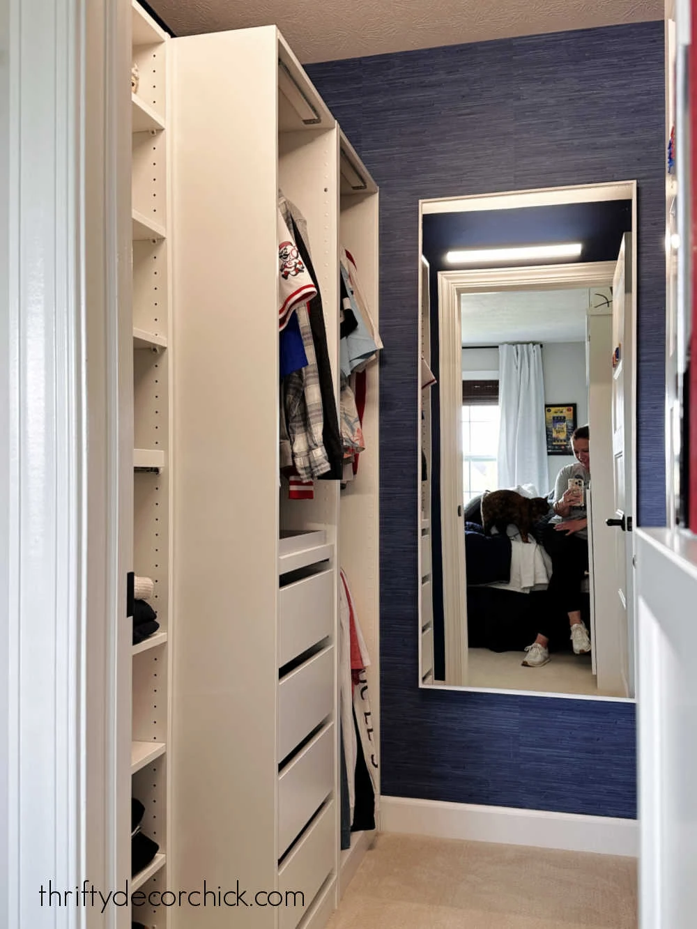 dark blue walls ikea pax closet