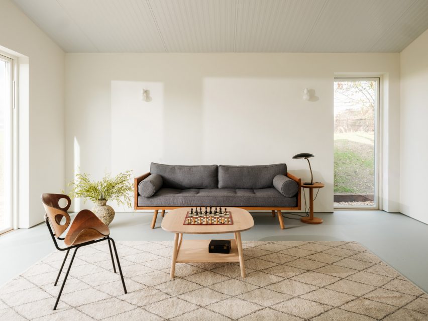 living room in rural home conversion