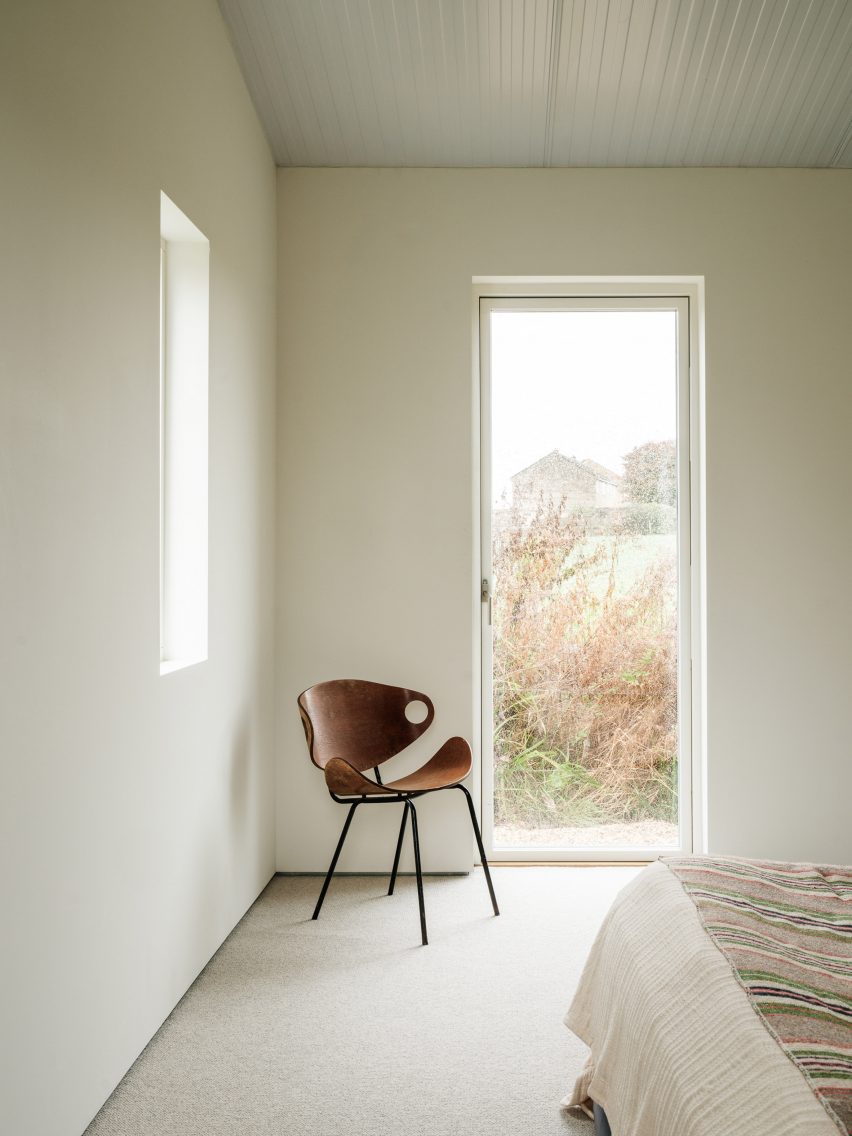 bedroom with doorway to garden