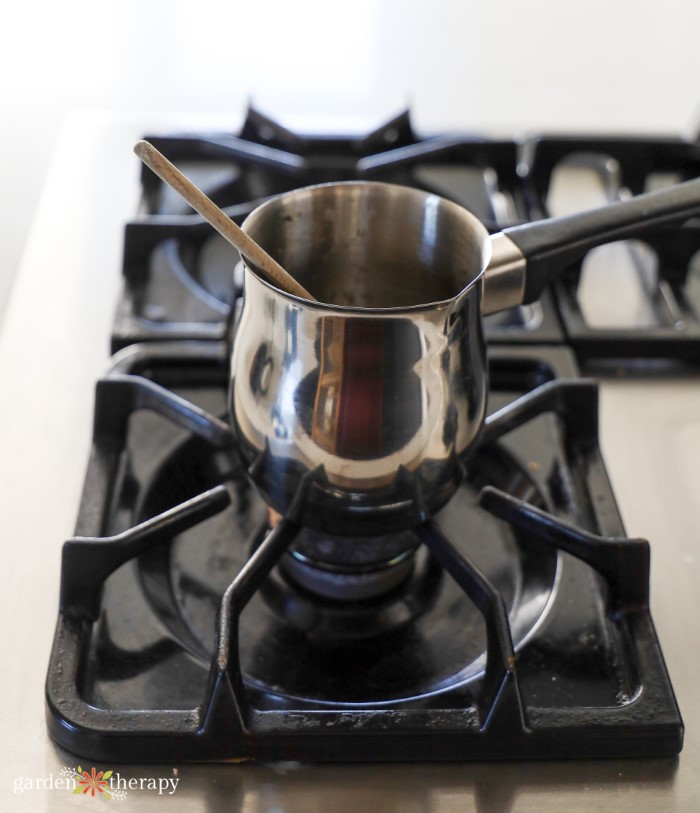 turkish coffee pot on gas stove top