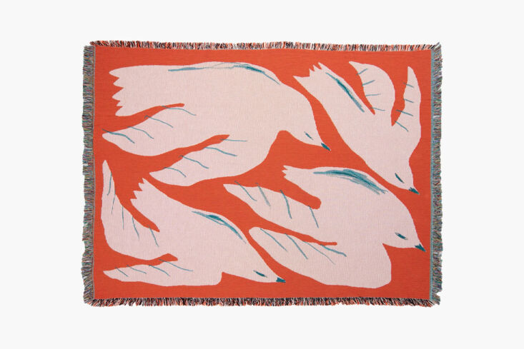 the 100 percent cotton passaro throw features birds by finland based artist ol 25