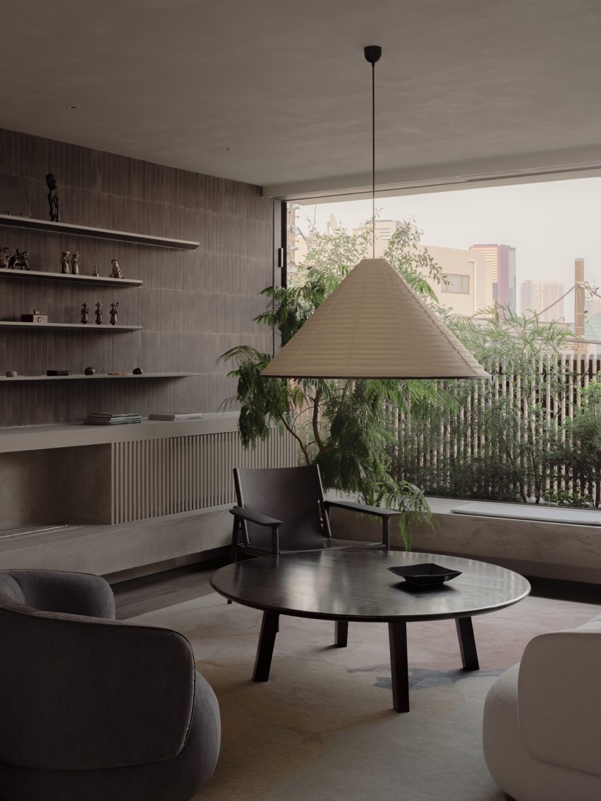 living room with terrace