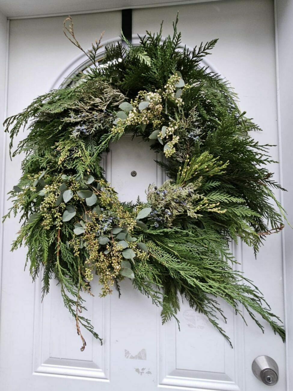 coiled cedar garland wreath