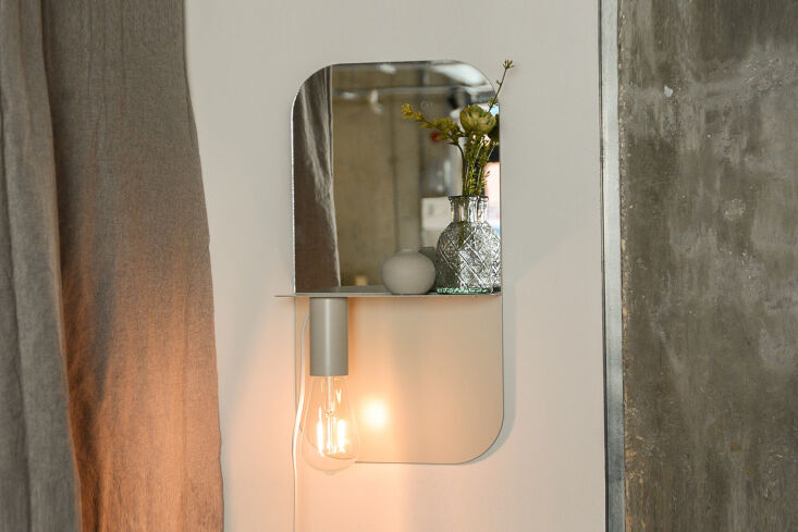 natural bed company metal bedside shelf mirror light 2