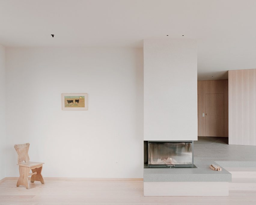 living space interior at hometown house by modusarchitects