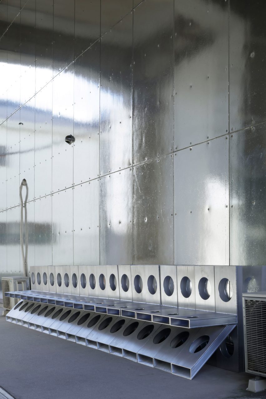 multiple metal chairs by kwangho lee