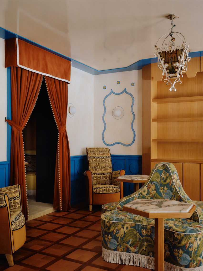 seating area inside season patisserie in taipei by ecru studio