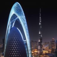 mvrdv tops dubai skyscraper with giant orb 2 mercedes-benz skyscraper