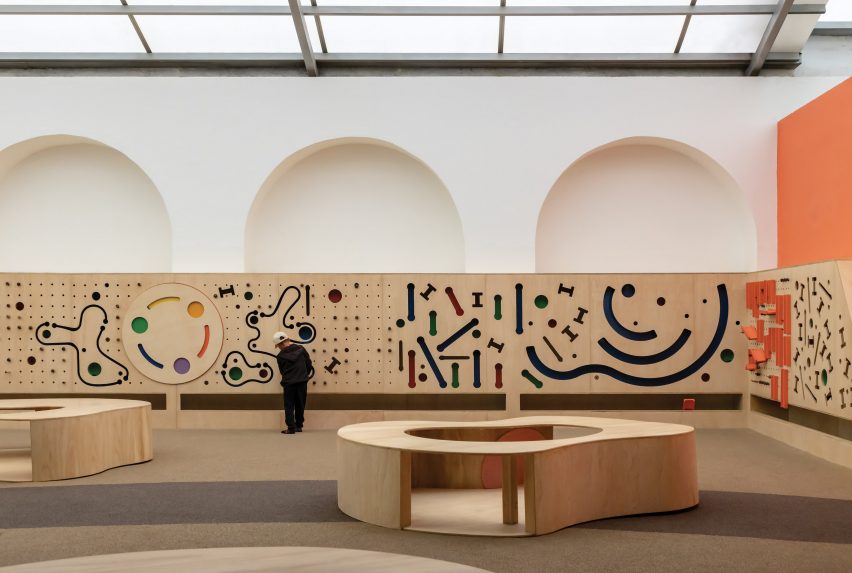 smooth wooden play space