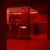 berlin apartment designed to be "berghain in a homely context" 6 red-lit nightclub interior