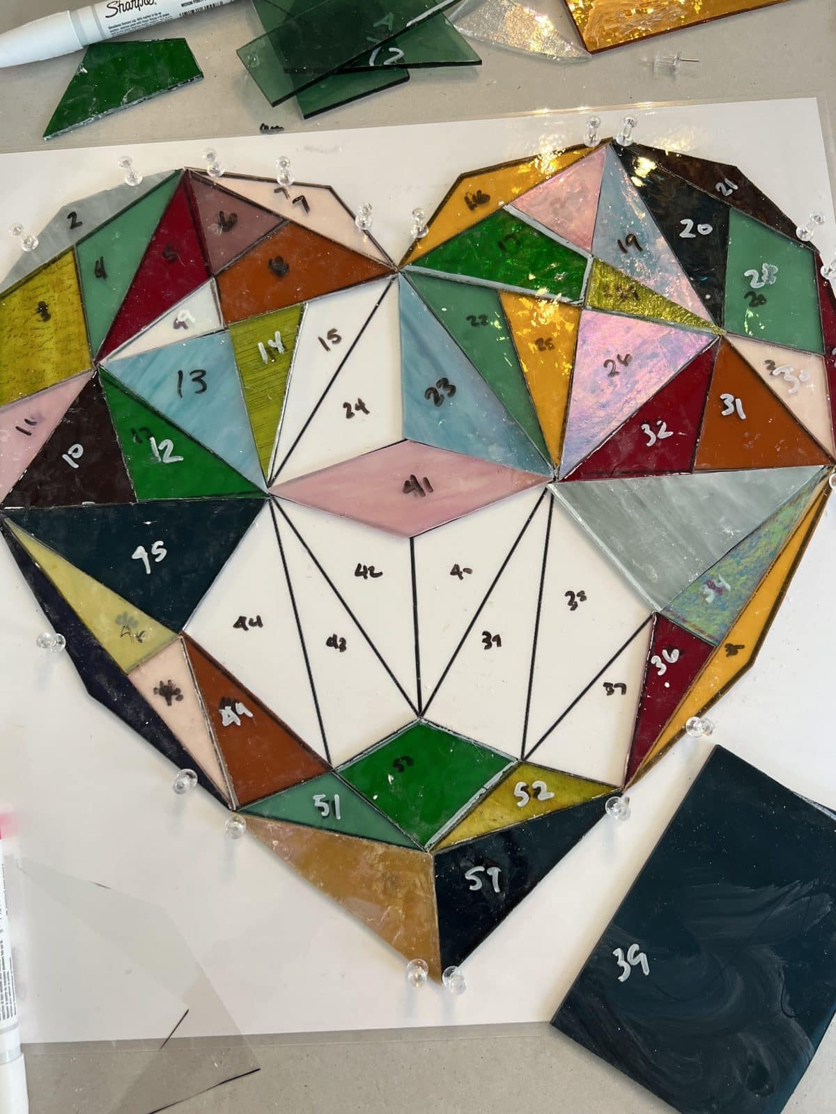 stained glass heart