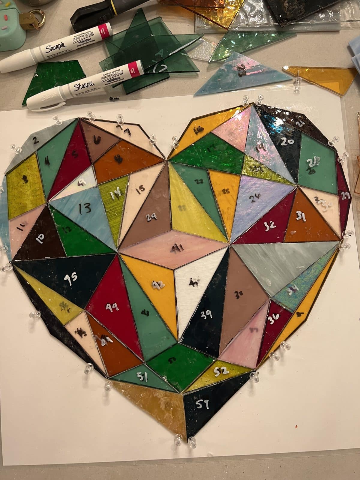 stained glass heart