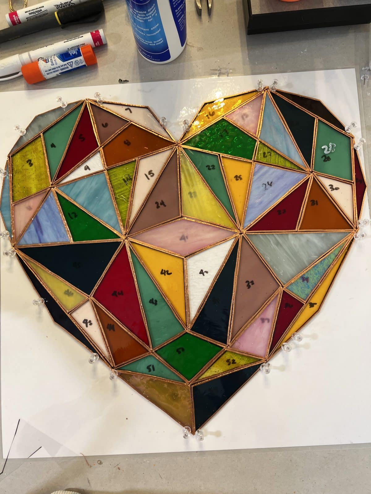stained glass heart