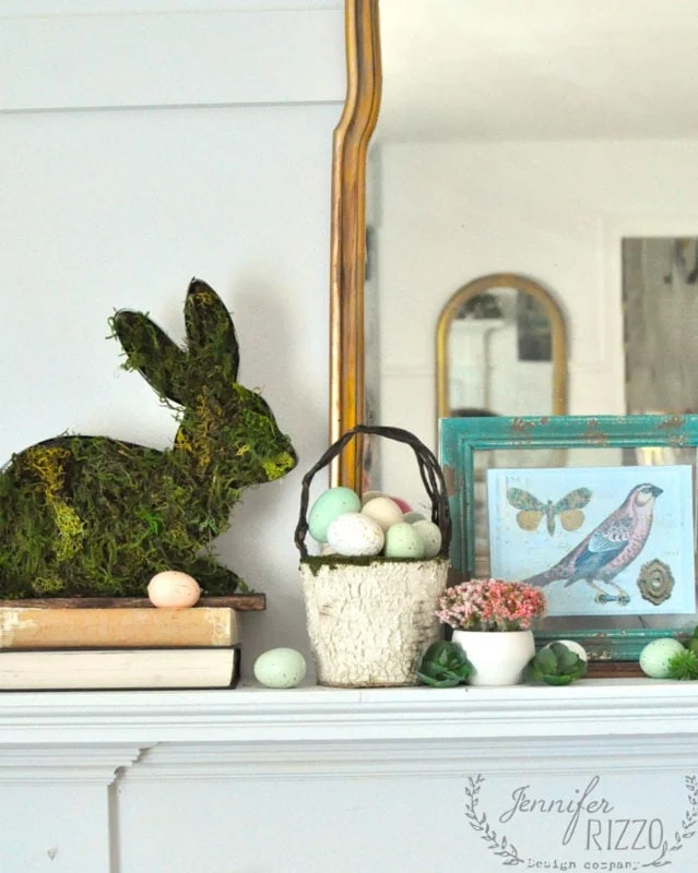 different ways to use vintage books in decorating 4 how to style your spring ans easter mantel using natural elements