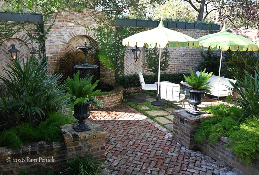 new orleans-inspired garden courtyard - digging