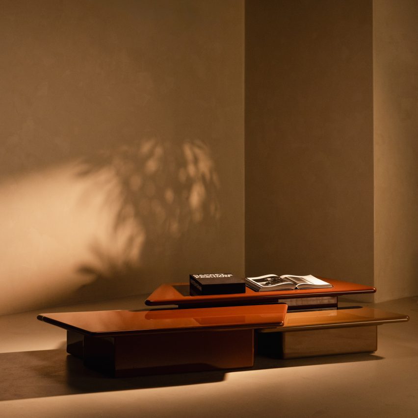 four-piece laquered coffee table